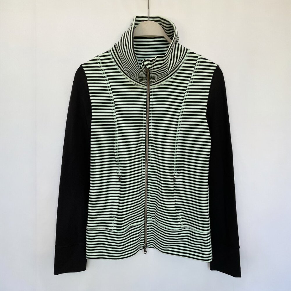 Lululemon Striped Full Zip Scuba High Neck Jacket